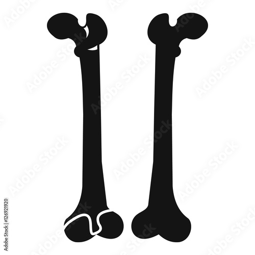 Bone icon. Simple illustration of bone vector icon for web