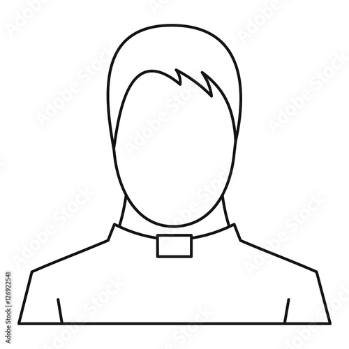 Priest icon. Outline illustration of priest vector icon for web