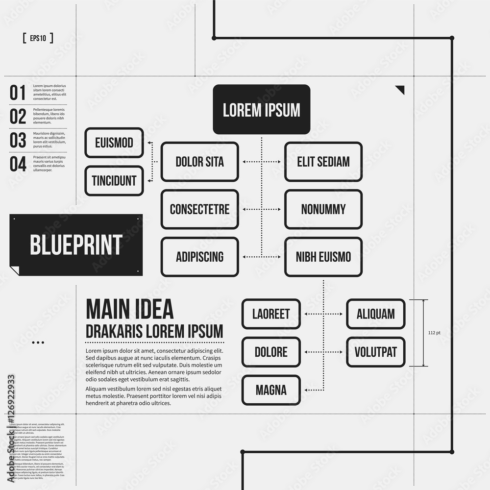 Organization chart template in draft style. EPS10 Organization chart template in draft style. EPS10