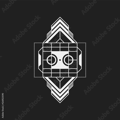 Canvas Print Futuristic design element on dark background