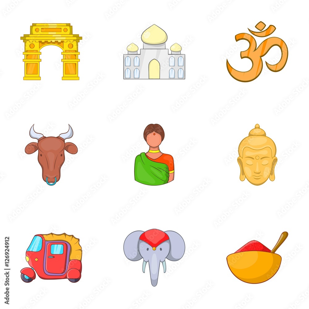 Tourism In India Icons Set Cartoon Illustration Of 9 Tourism In India india-is-third-largest-travel-market-in-the-world-just-behind-usa-and
