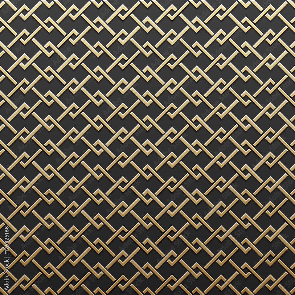 Golden metallic background with geometric pattern. Elegant luxury style.