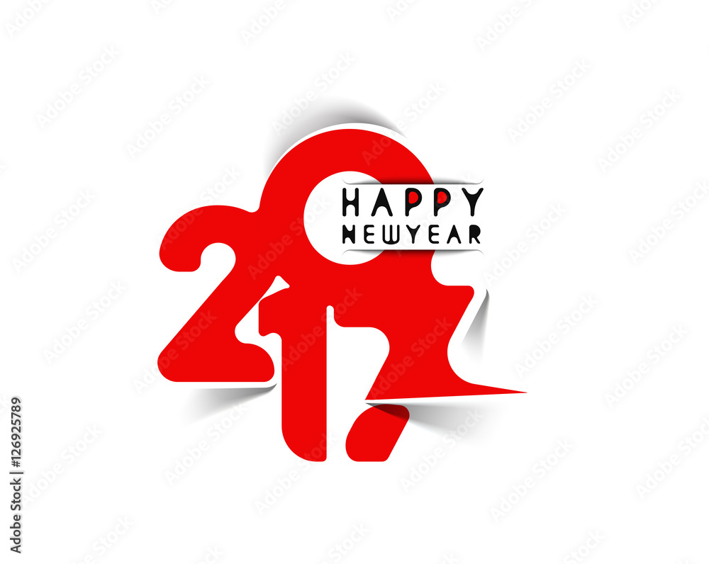Happy new year 2017 - New Year Holiday Design Elements
