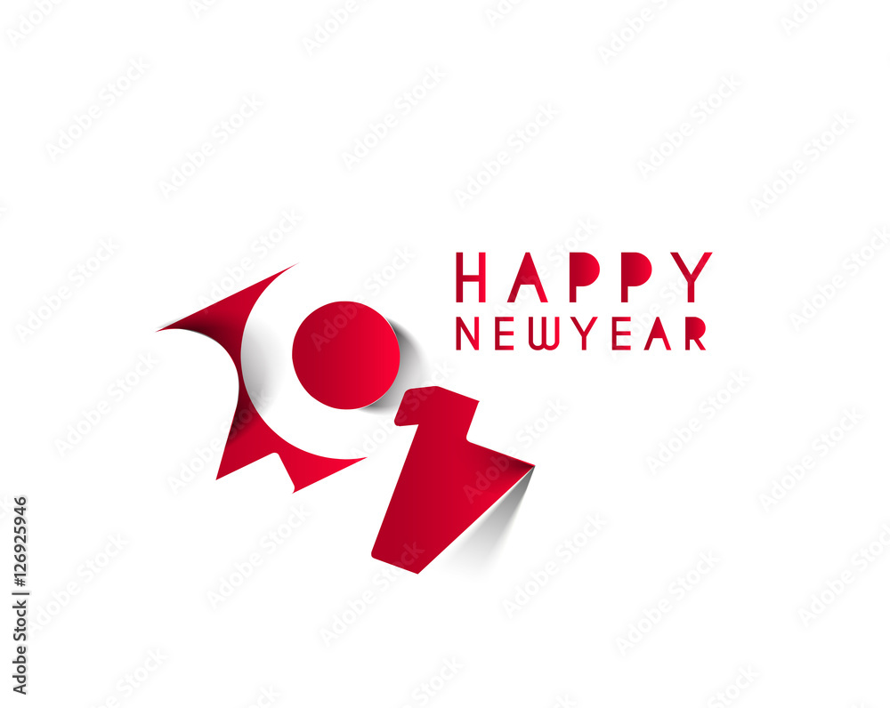Happy new year 2017 - New Year Holiday Design Elements Happy new year 2017 - New Year Holiday Design Elements