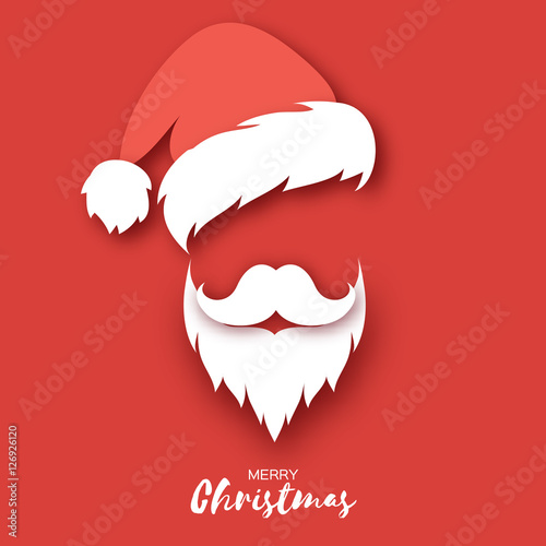 Santa Claus hat and beard