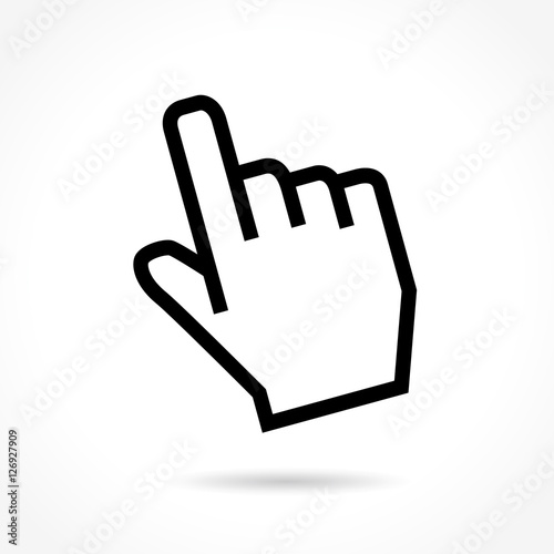 hand icon on white background