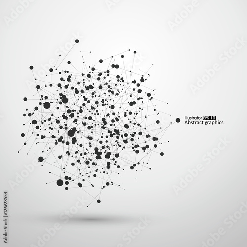 Dot and line consisting of abstract graphics.
