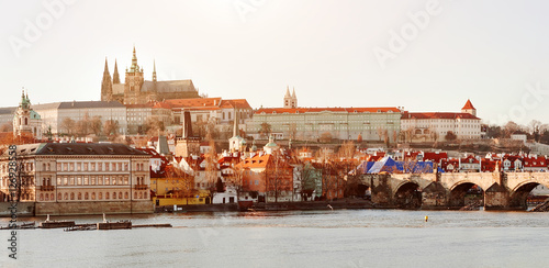 Prague, Czech Republic - view of the Castle and Vltava river