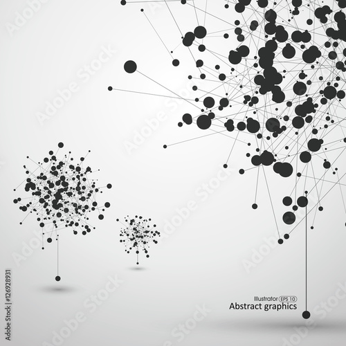 Dot and line consisting of abstract graphics.