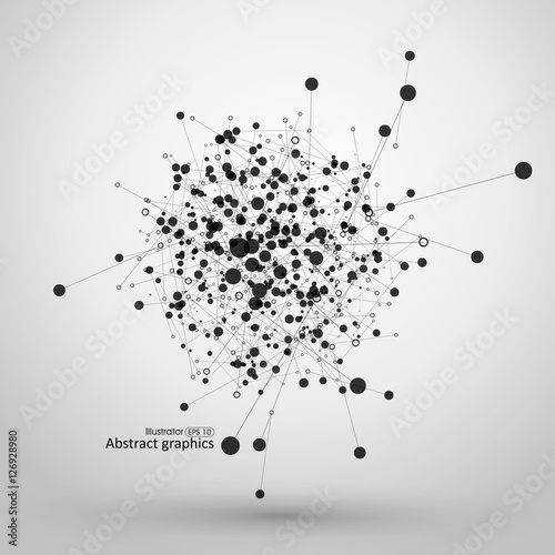 Dot and line consisting of abstract graphics.