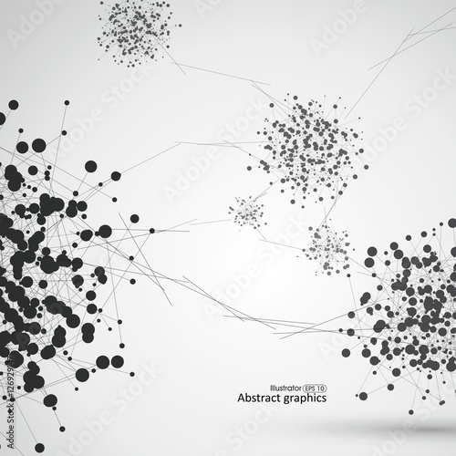 Dot and line consisting of abstract graphics.