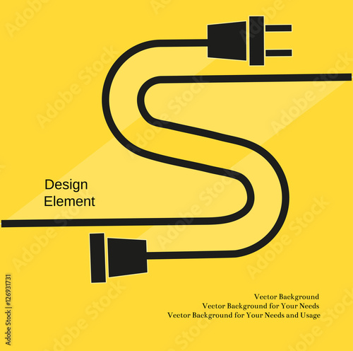 Creative Typography Poster Concept of Unplugged electric plug and socket. Flat design. Idea for  template  flyer, banner, poster, sticker, web icon. Vector Illustration.