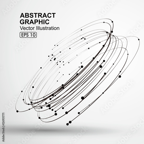 Points and curves of spiral abstract graphics.