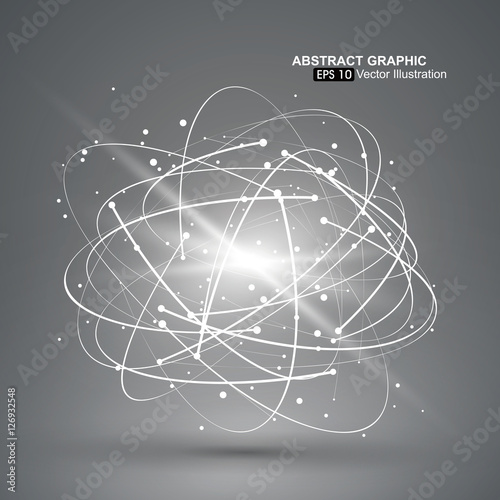 Point and curve consisting of a abstract graphic, sense of future technology.