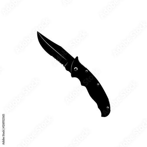 jackknife icon. black and white vector illustration