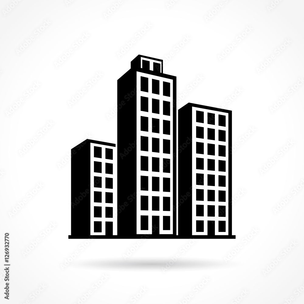 building icon on white background