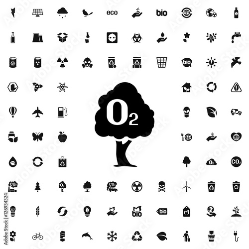 O2 tree icon illustration