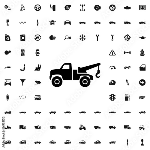 trailer truck icon illustration