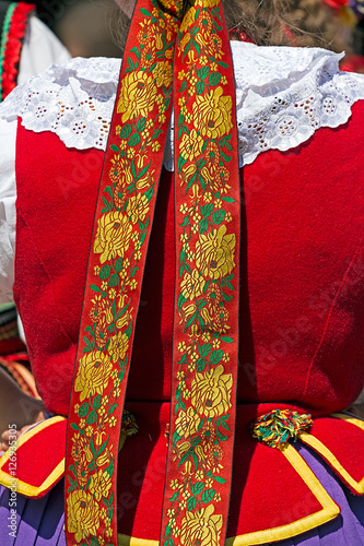Detail of Polish female folk costume