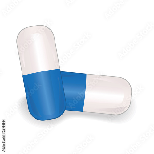 The meditsinasky capsule isolated on a white background