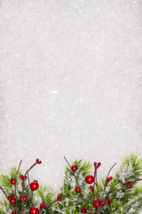 Christmas greeting card. Christmas border with copy space. Noel