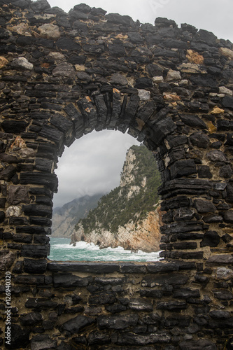 Dramatic weather storm in Portovenere