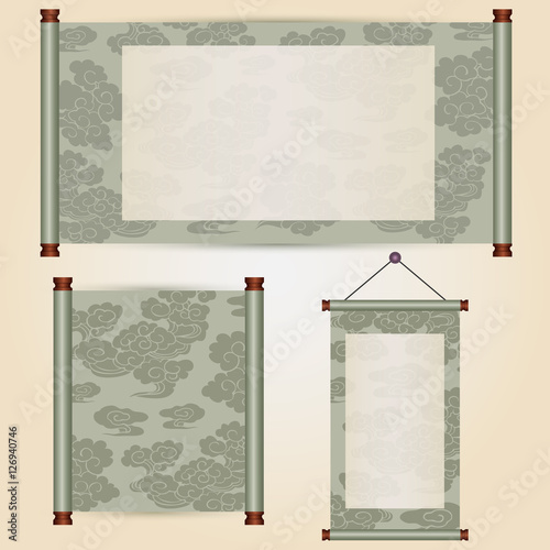 Various size of traditional chinese scroll