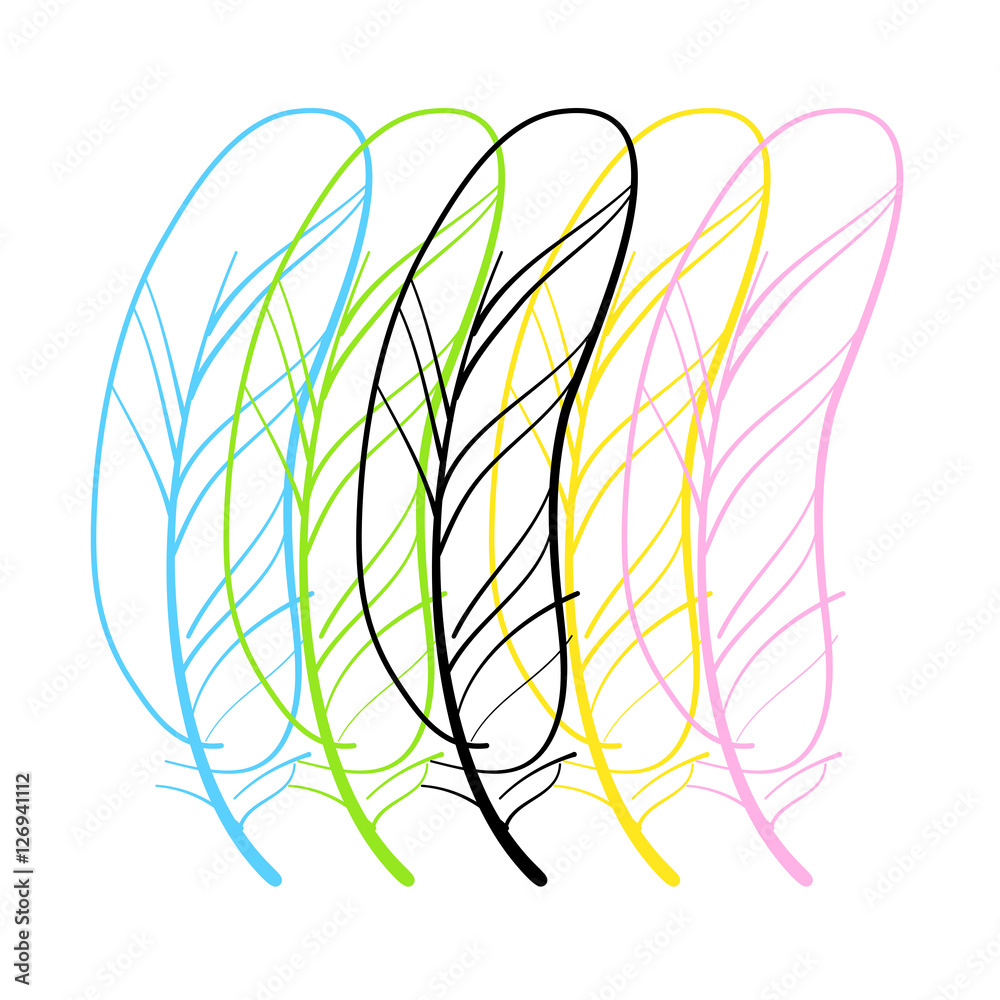 Obraz premium feather_template