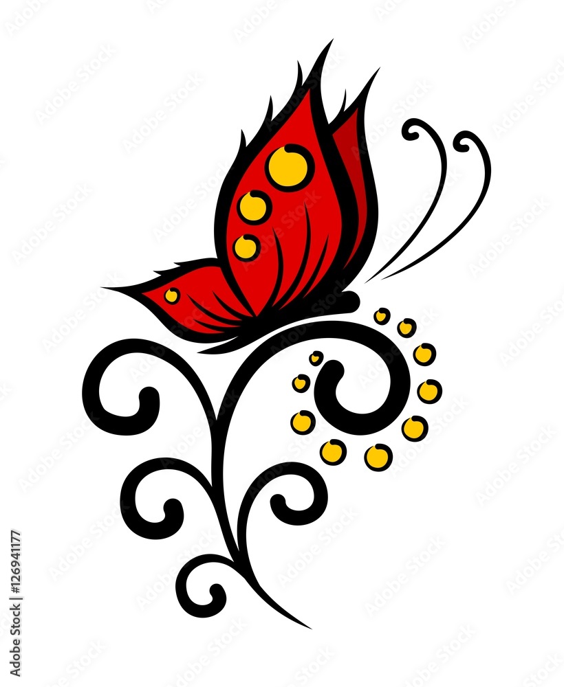 Butterfly on flower. Butterfly on flower.