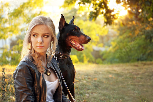 Beautiful young woman and h...