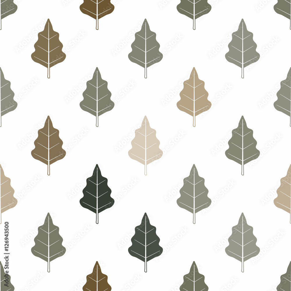 Fototapeta premium seamless vector background with leafs for your design