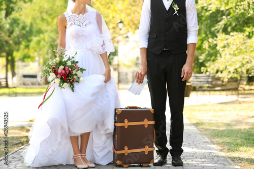 Groom and bride with vintag...