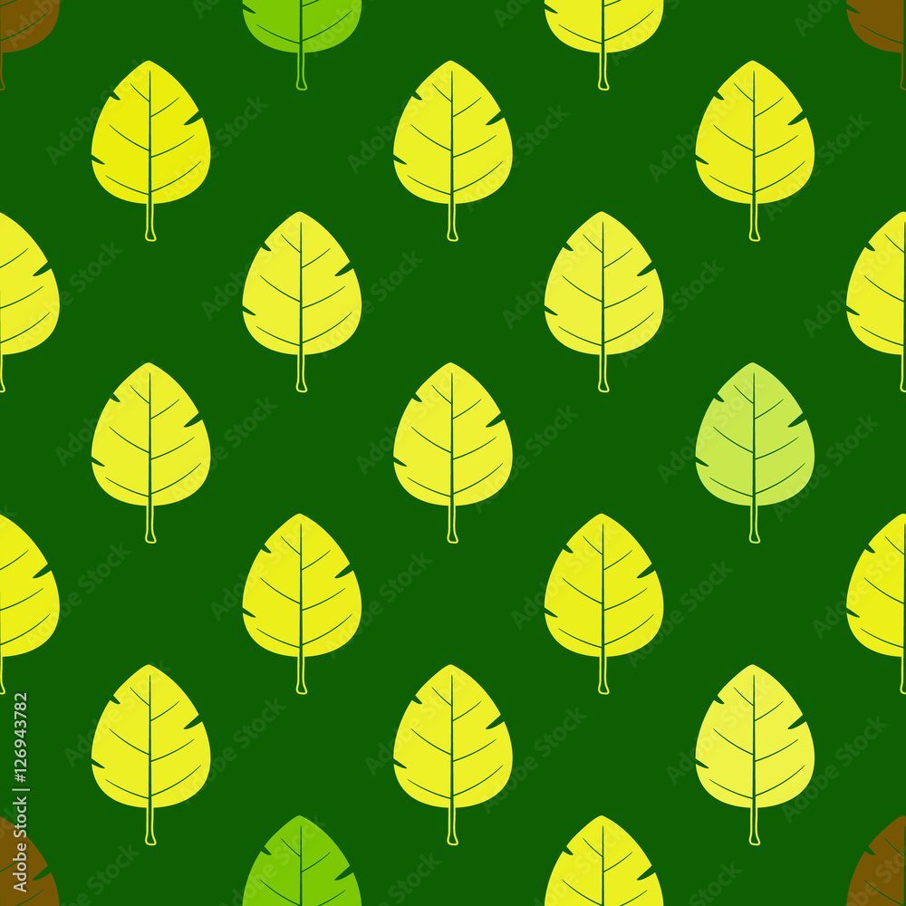 Obraz premium seamless vector background with leafs for your design