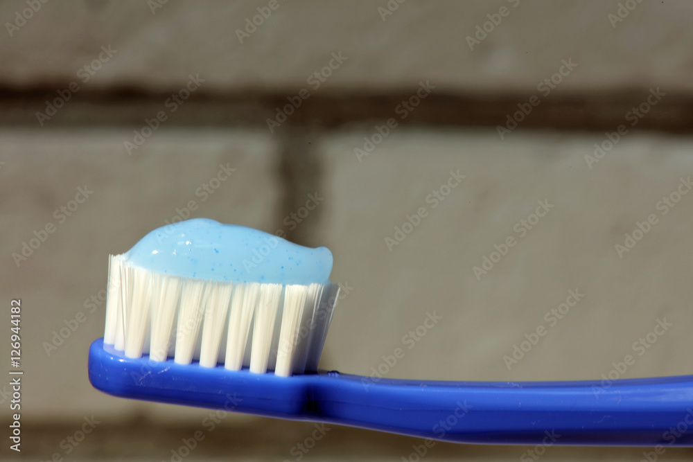 Oral hygiene : toothbrush with toothpaste Oral hygiene : toothbrush with toothpaste