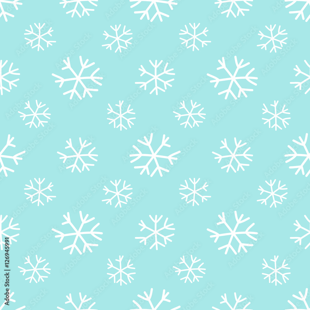 Snowflakes  seamless pattern