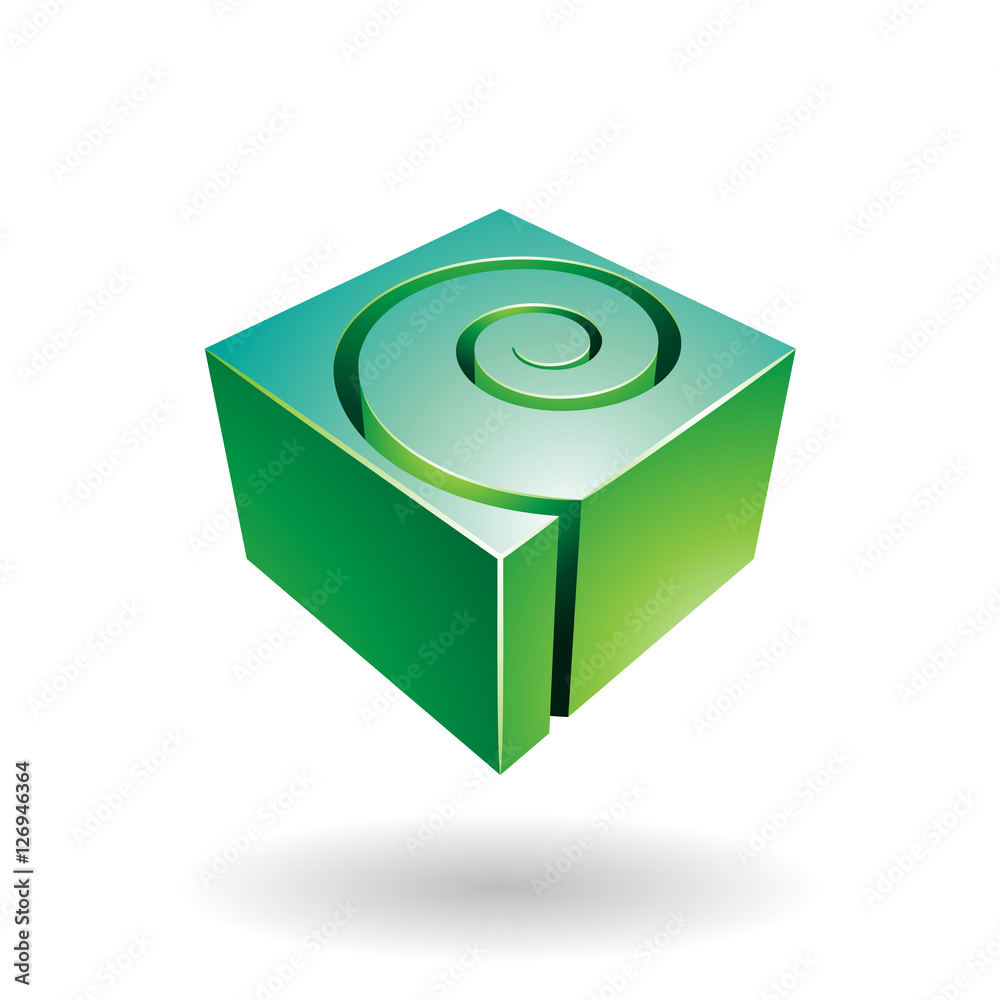 Cubical Spiral Shape Abstract Icon Cubical Spiral Shape Abstract Icon