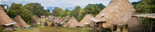 panoramic view of a traditional indonesian village at flores, indonesia photo