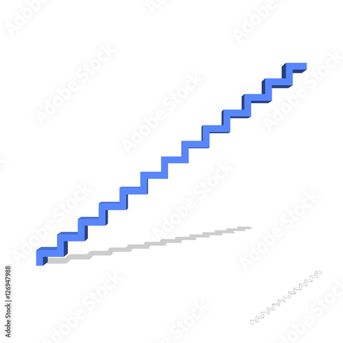 Stairway. Isolated on white...
