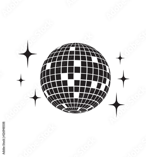Disco ball Vector icon photo