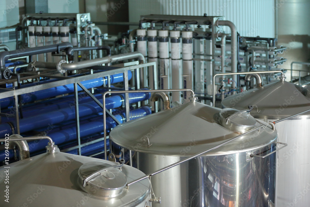 Equipment, industrial tools and machinery for the production of beer in factory shops Equipment, industrial tools and machinery for the production of beer in factory shops