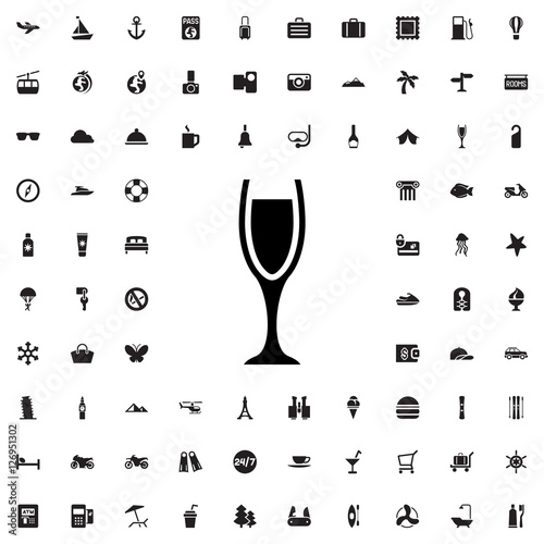 champagne glass icon illust...