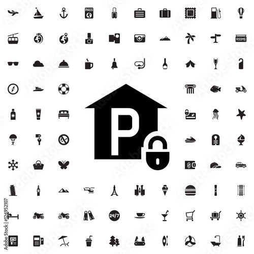 protection parking icon illustration