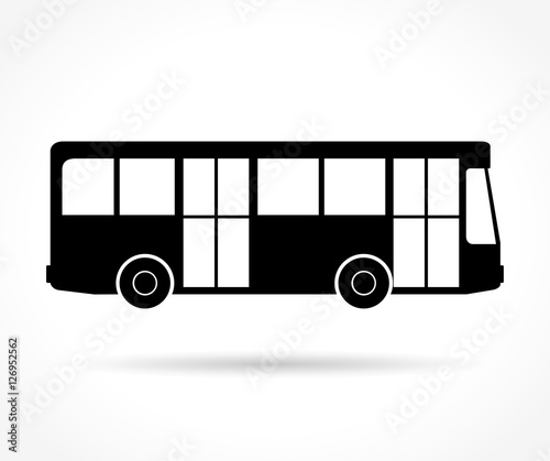 bus icon on white background
