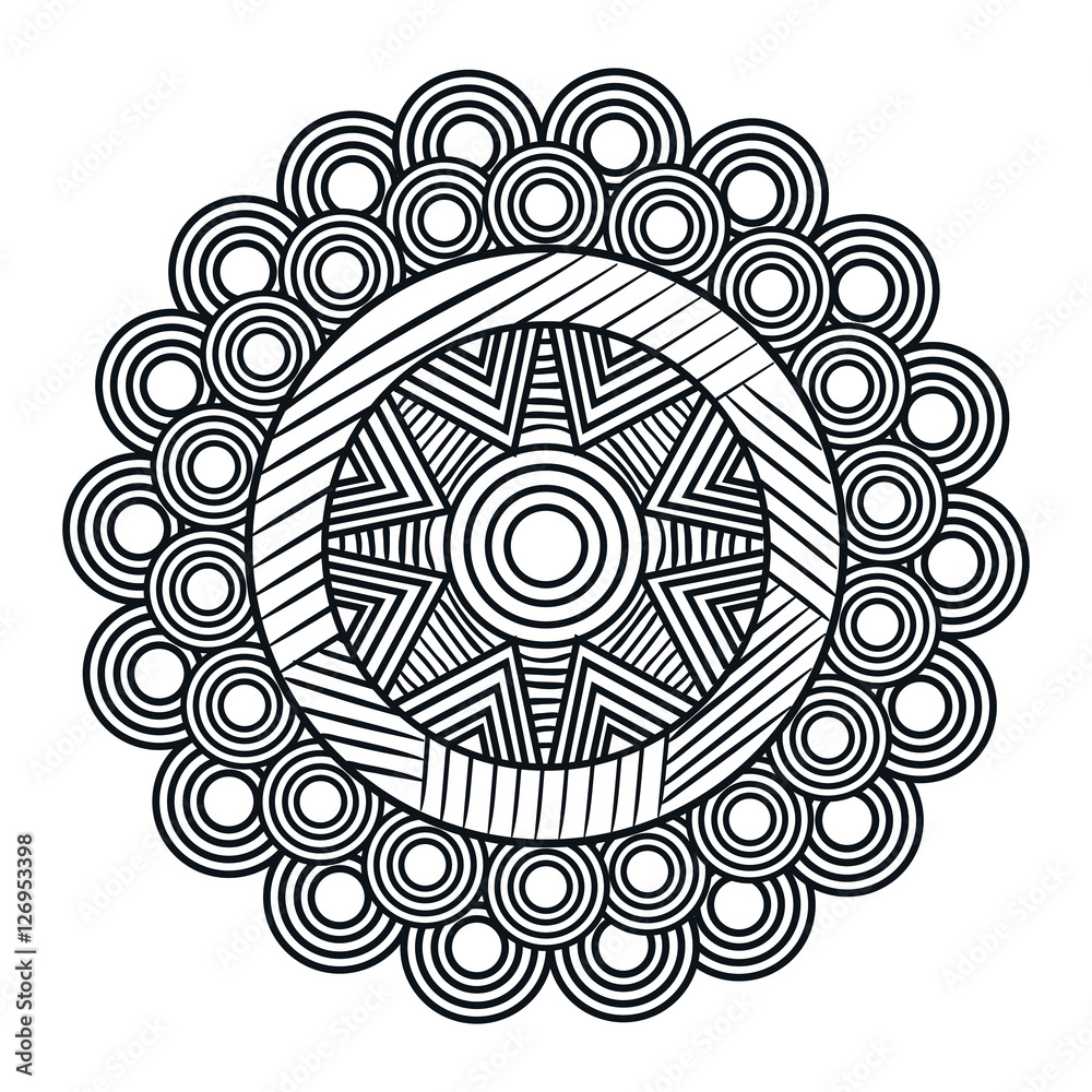 mandala art isolated icon vector illustration design mandala art isolated icon vector illustration design