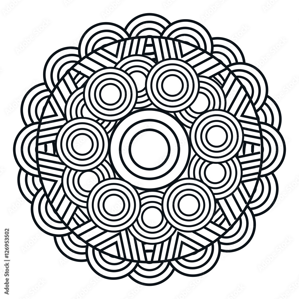 Fototapeta premium mandala art isolated icon vector illustration design