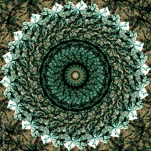 Fototapeta Naklejka Na Ścianę i Meble -  Beautiful abstract pattern, mandala, kaleidoscope, a creative idea for presentation