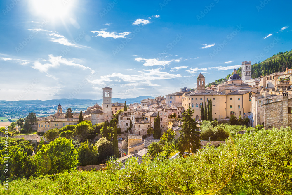 Historic town of Assisi, Umbria, Italy