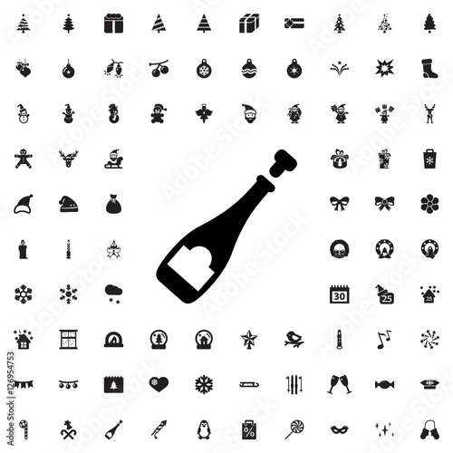 champagne bottle icon illus...