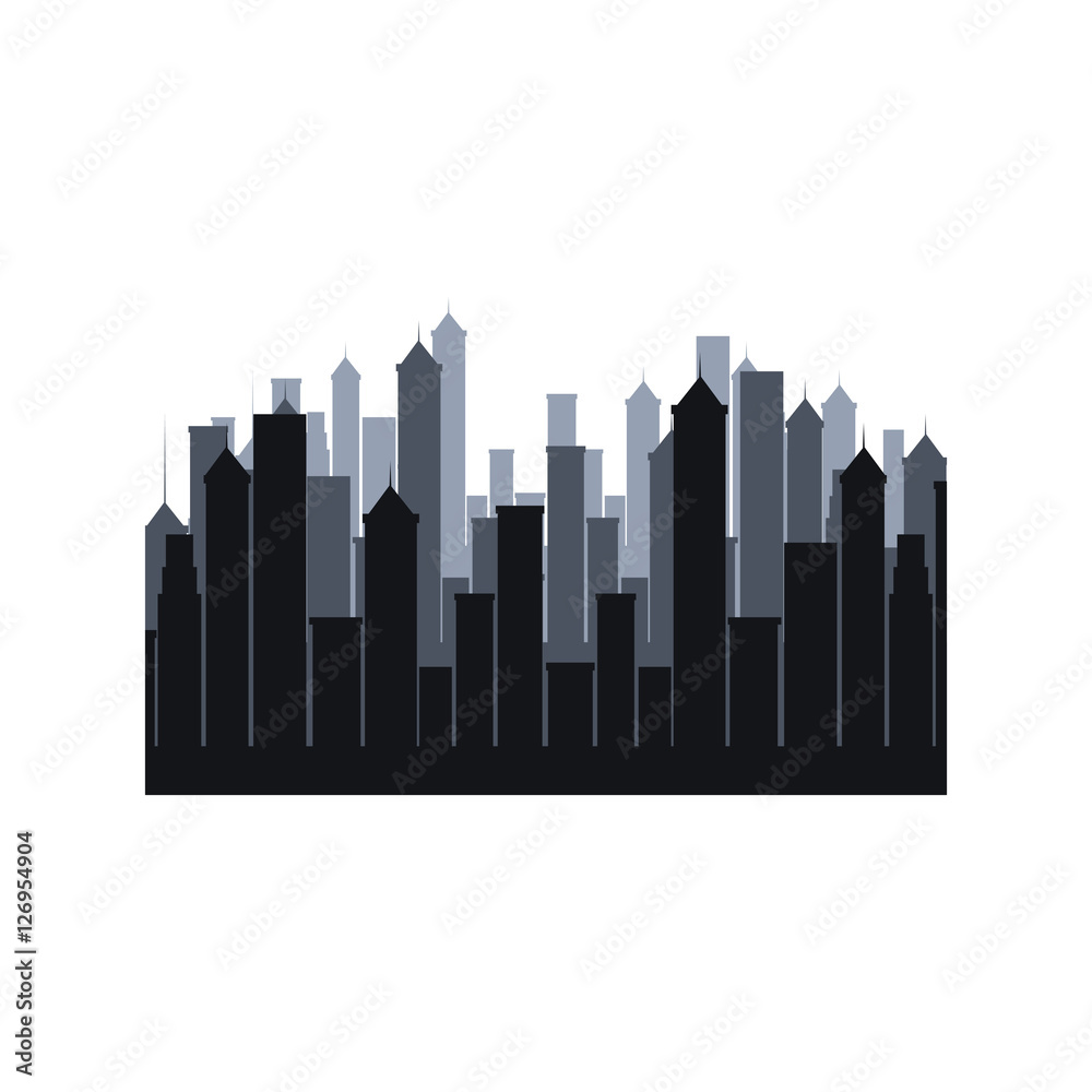 cityscape sky line isolated icon vector illustration design