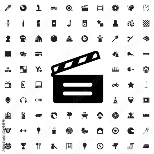 clapper board icon illustra...